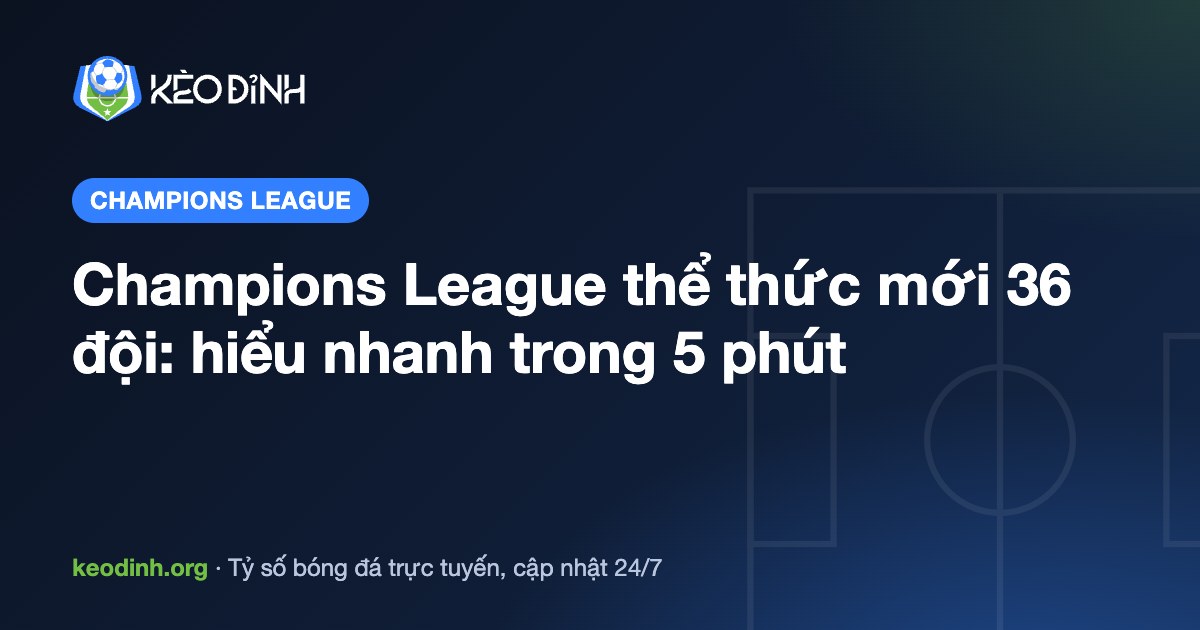 Champions League thể thức mới 36 đội: hiểu nhanh trong 5 phút